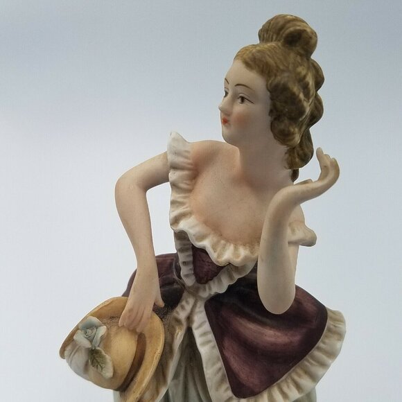 Lefton Bisque China Queen Elizabeth I 8" x 4" Figurine Handpainted KW343 Japan - Picture 5 of 10